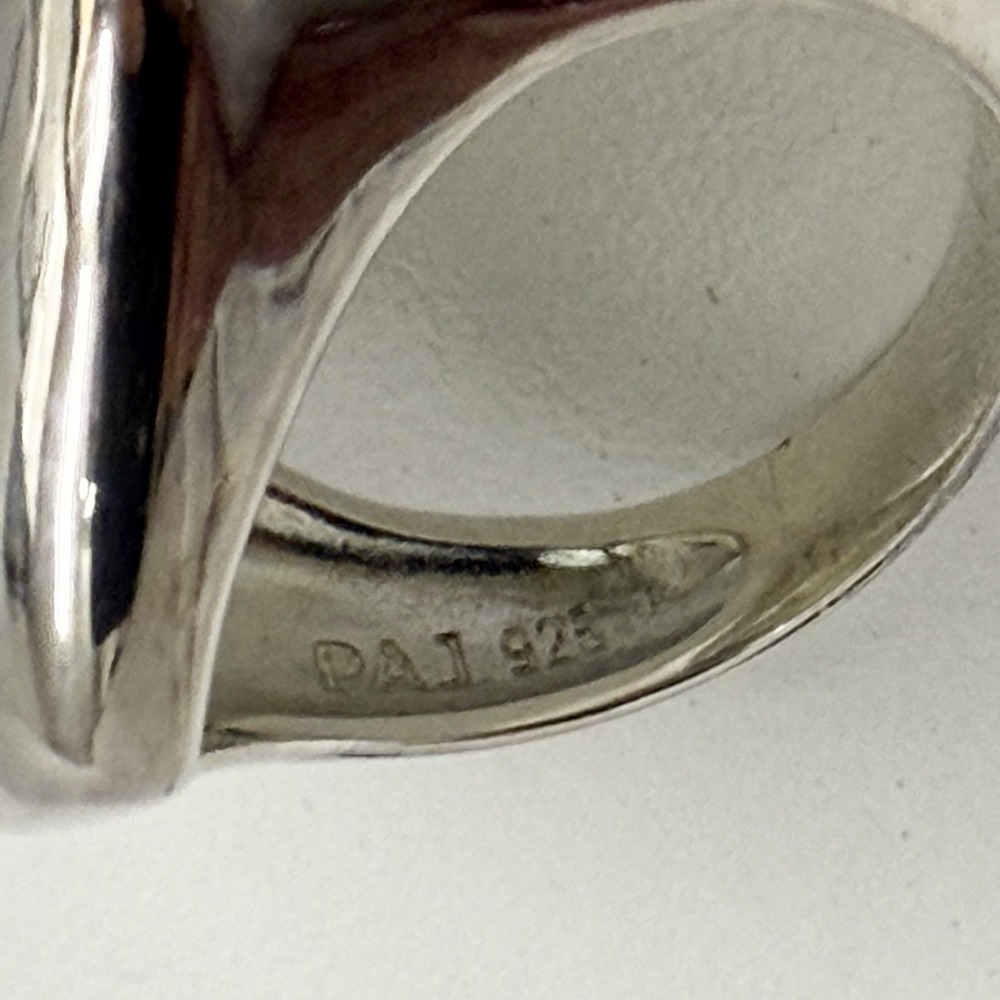 Sterling PAJ Prime Art & Jewel Ring Modernist Triangle Design 9 Grams Size 7 1/4 - Picture 9 of 12